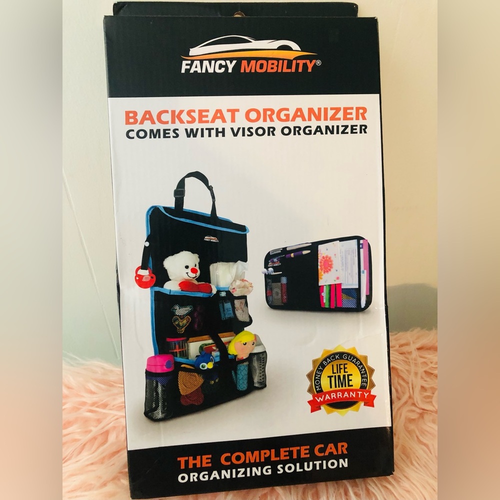 Backseat Organizer comes with Visor Organizer